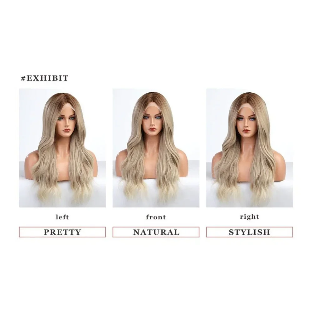 Ombre Ash Blonde Lace Closure Wigs
